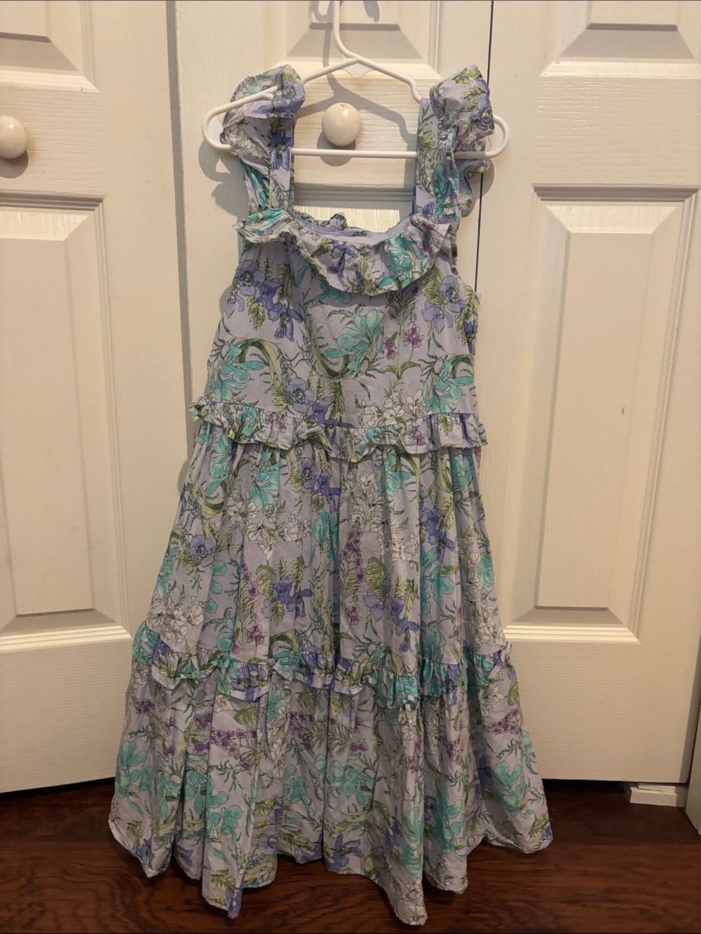 Janie and Jack Lavender Floral Ruffle Tiered Dress